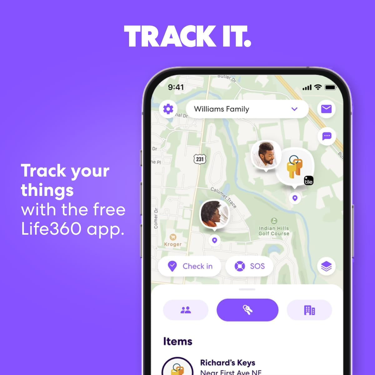 by Life360 Mate - Bluetooth Tracker, Keys Finder and Item Locator for Keys, Bags and More. Phone Finder. Both Ios and Android Compatible. 1-Pack (Black)
