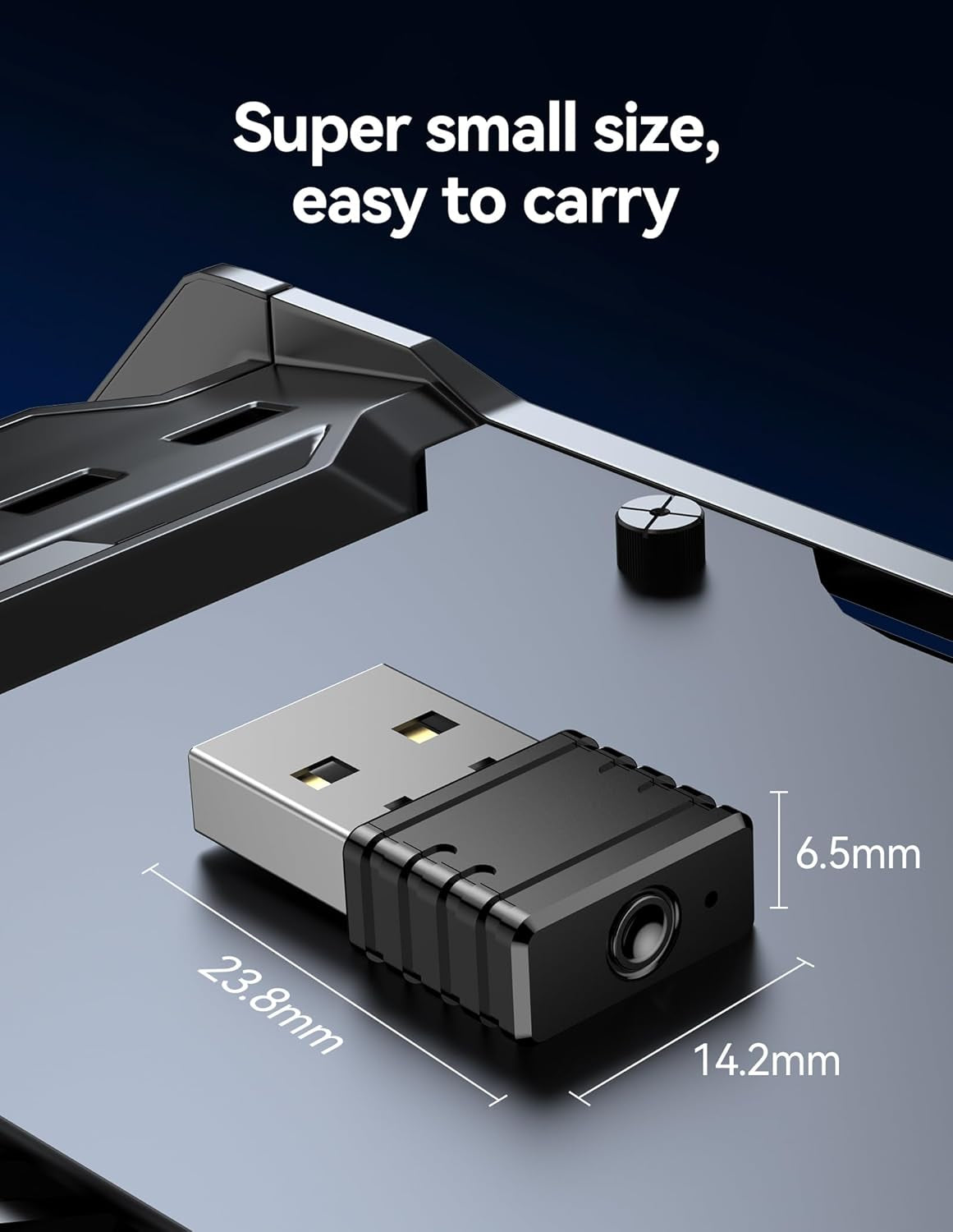 Mouse Jiggler Undetectable USB Mover Device with 3 Modes, Color LED Indicator, Plug & Play to Keep PC Laptop Awake, One Button Control, No Interference