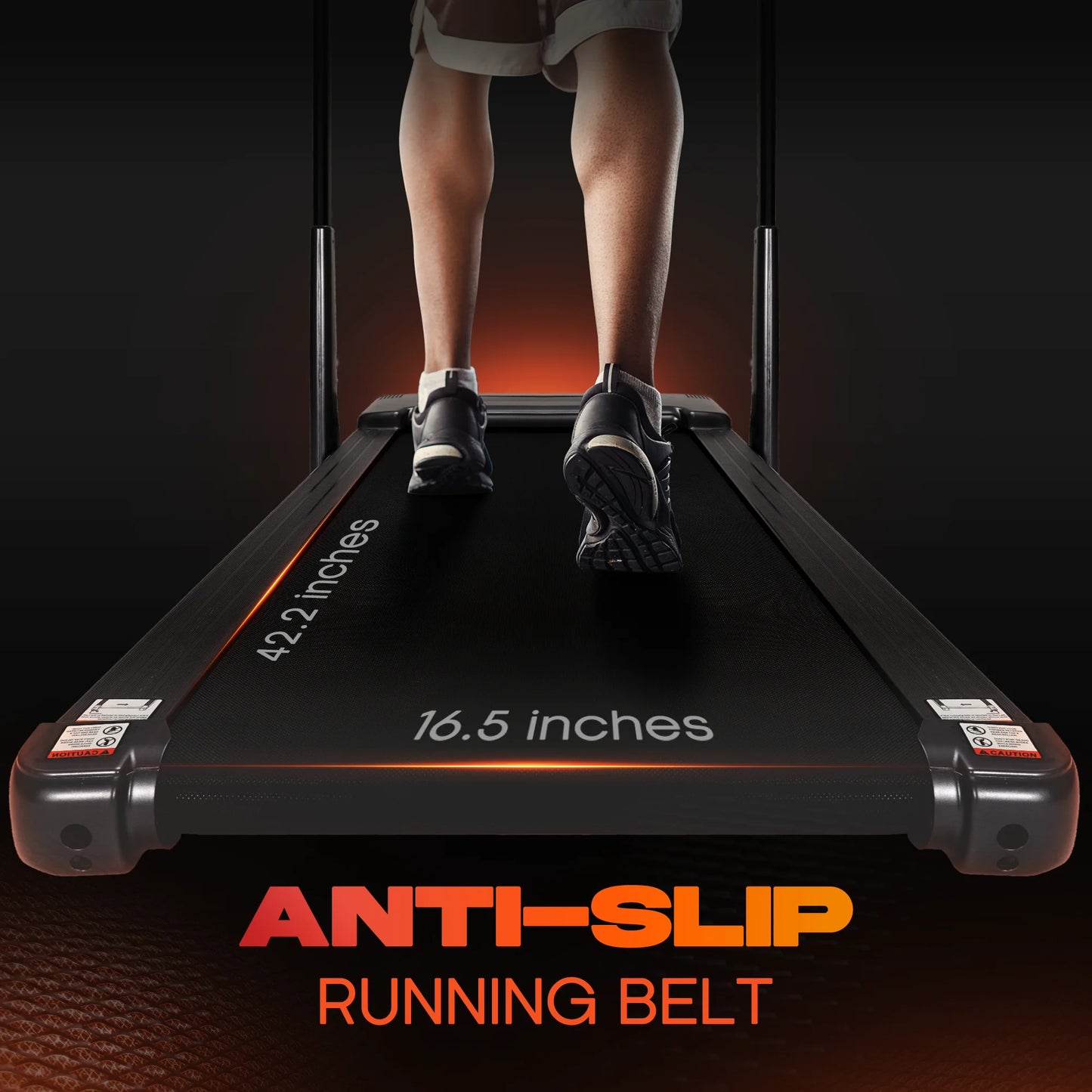 2.5HP Walking Pad Treadmill, Space-Saving under Desk Treadmill with Remote Control for Home & Office, 265 LBS