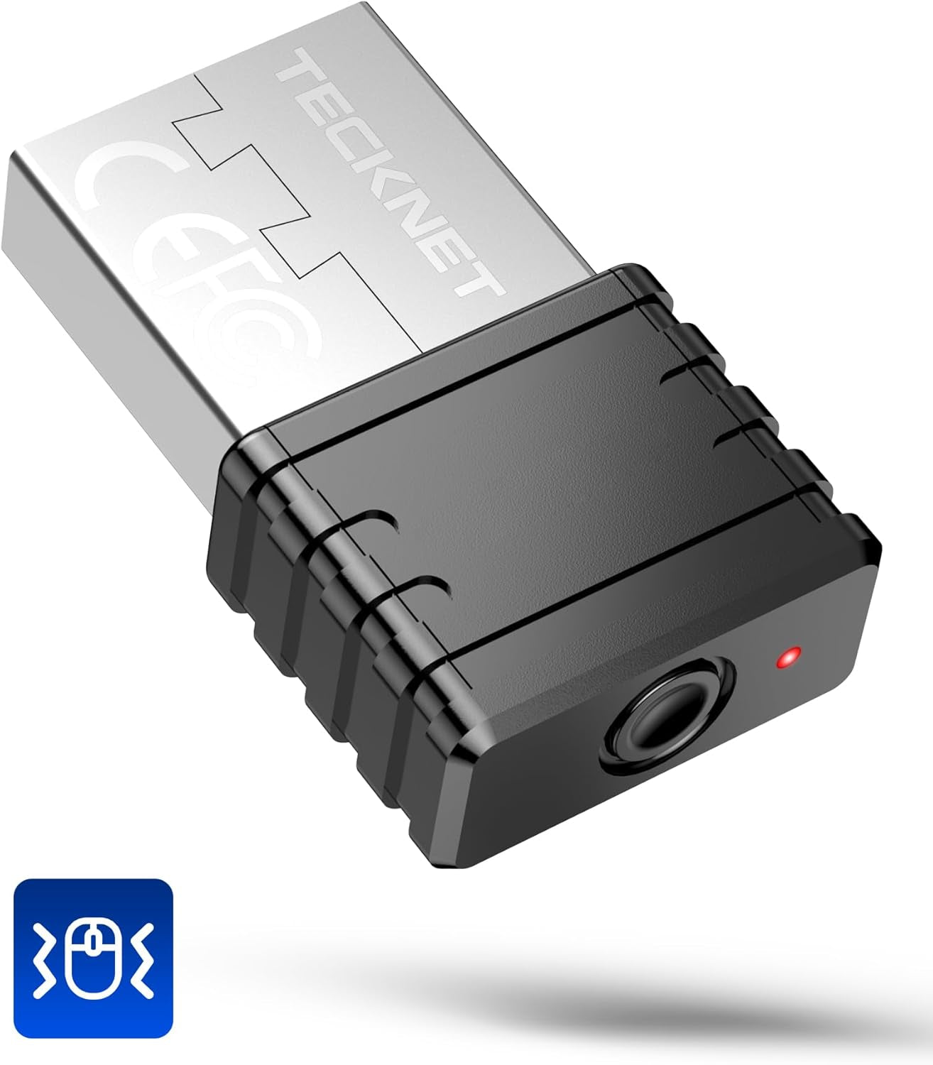 Mouse Jiggler Undetectable USB Mover Device with 3 Modes, Color LED Indicator, Plug & Play to Keep PC Laptop Awake, One Button Control, No Interference