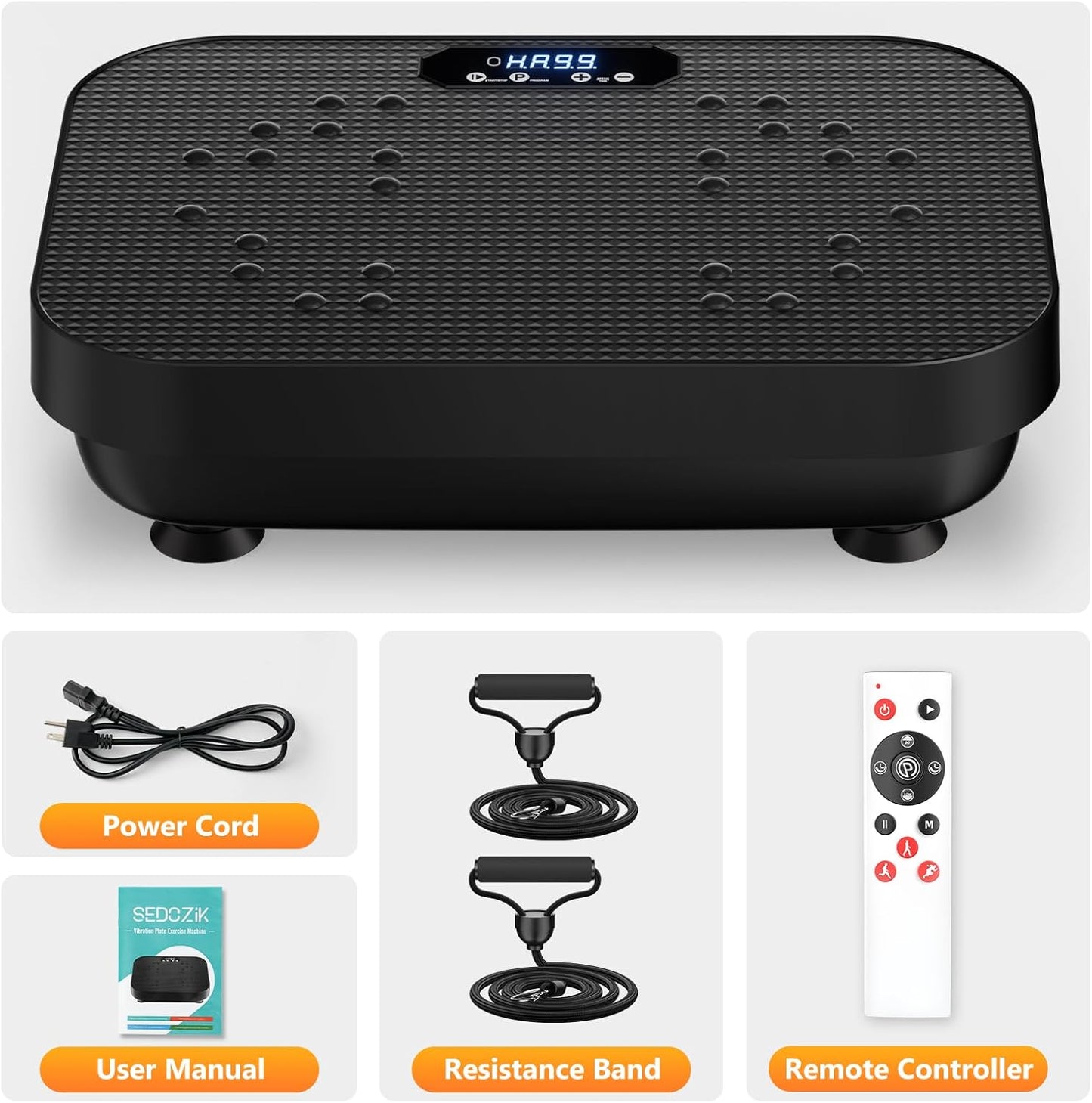 Vibration Plate Exercise Machine, 2025 Upgraded Fitness Vibrating Lymphatic Drainage Full Body Workout Shaker for Weight Loss, Featuring a 330 Lbs Capacity Vibrate Fitness Platform with 8 Modes
