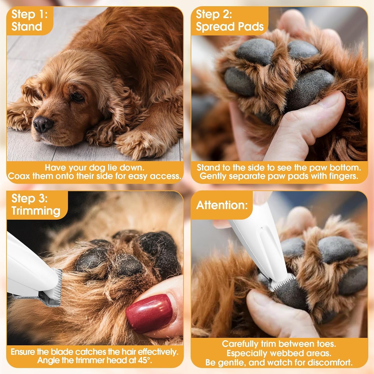 Dog Paw Trimmer, Upgraded 18Mm-Blade Electric Dog Clippers for Groomming with Led Display, Waterproof Pet Micro Precision Trimmer, Rechargeable Hair Shaver for Paws, Ears, Face, Rump and Eyes
