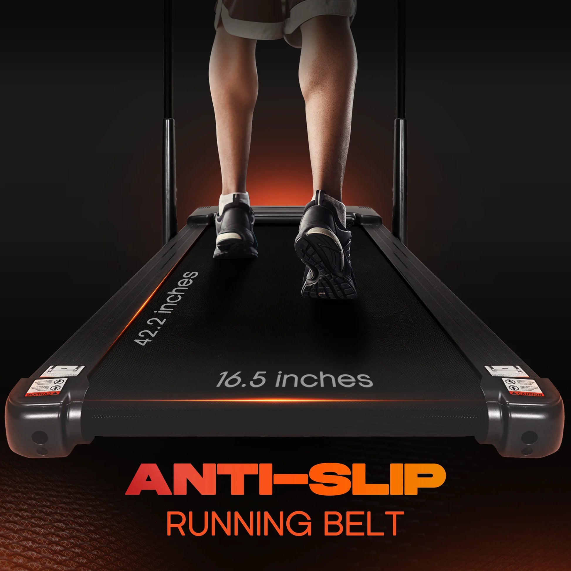 2.5HP Walking Pad Treadmill, Space-Saving under Desk Treadmill with Remote Control for Home & Office, 265 LBS